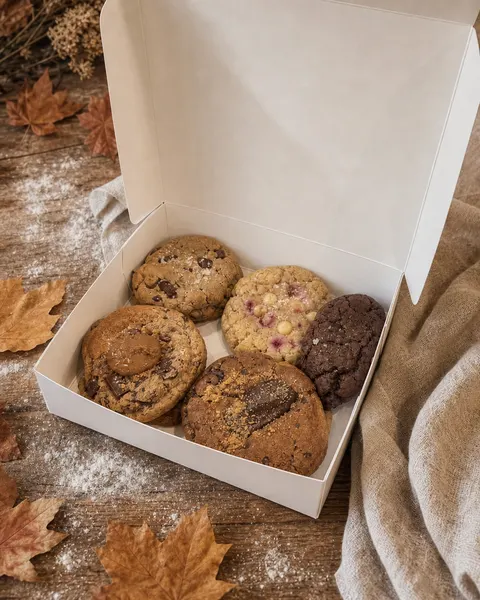 Autumn table look: the same product leaves, flour and linen