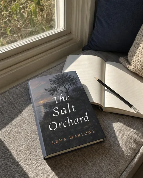 Window seat look: the same product morning light, a few pages open