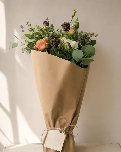 Studio clean look: the same product plain backdrop, soft window light